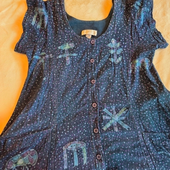 Nnamdi Ibenagu Spirit of Courage African Batik Tie Dye Dress - Size Small - Picture 11 of 16